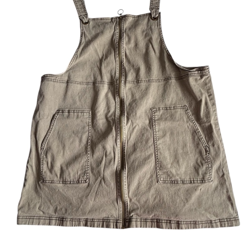Y2K Olive Green Overall Dress